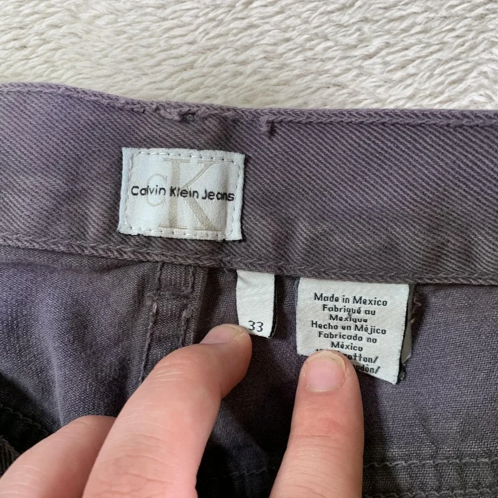 Calvin Klein Jeans Jeans Mens 33x26 Purple Relaxed‎ Fit Straight Leg Denim Pants